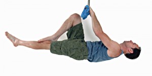 Front Lever with bent leg (easier).